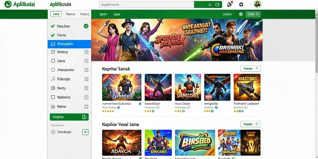Tampilan awal game yang menarik dan mengundang.