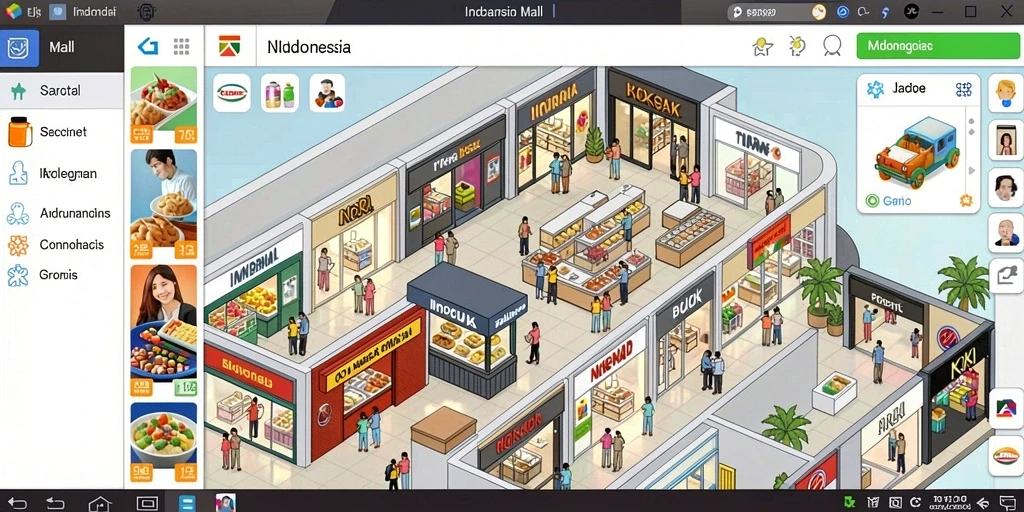 Tampilan antarmuka utama dengan tutorial sederhana.