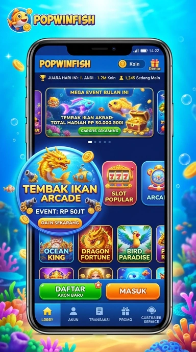 Cuplikan layar menu unduhan popwin untuk perangkat Android